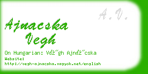 ajnacska vegh business card